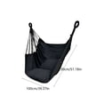 thumbnail image 3 of Cadancy Hammock Chair Rope Hanging Swing Seat for Indoor Bedroom Outdoor Patio Porch Garden Balcony Backyard Relaxing Reading Nook Macrame Cotton Weave Lounge Furniture, 3 of 6