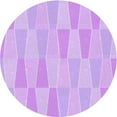 thumbnail image 1 of Ahgly Tapis Rond Lavable en Machine Intérieur Transitionnel Heliotrope Violet, 7 Pieds Rond, 1 of 7