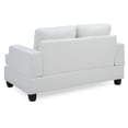 thumbnail image 4 of Contemporary Home Living Tufted Faux Leather Flared Arm Straight Sofa - 58" - White, 4 of 4