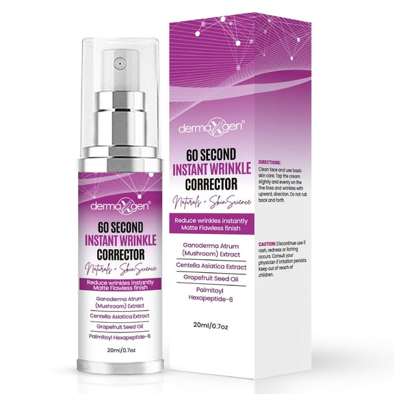 DERMAXGEN 60 Second Instant Face Lift and Wrinkle Remover for Face, Age-Defying Treatment with Pure Organic Peptide, Skin Tightening for Face, and Anti-Wrinkle Face spray (0.7fl Oz/20 Ml)
