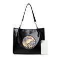 thumbnail image 3 of Bolso Mano Elefante Artístico Vintage Retro Mujer Gran Capacidad Pup Cuero Viajes Compras Mochil, 3 of 9