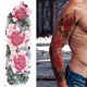 thumbnail image 4 of Etiqueta Engomada Del Tatuaje Del Brazo Vibrante brazo 3D tatuaje flor planta fresco falso tatuaje para hombres mujeres niños niñas (1) Tmvgtek Libre de BPA, 4 of 9