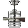 thumbnail image 2 of 9.4250074009e+012-Progress Lighting-Carrollwood - 56 Inch 6 Blade Ceiling Fan with Light Kit   Brushed Nickel Finish with American Walnut/Silver Blade, 2 of 7