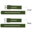 thumbnail image 4 of Uxcell Silicone Watch Band 21mm Soft Rubber Watch Strap with Plated Stainless Steel Buckle for Men Women, Green, 4 of 6