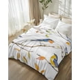 thumbnail image 2 of Throw Blanket Fleece Throw Blanket 40x50in, Watercolor Cute Bird on White Soft Lightweight Bed Blankets Spring Branch Leaves Fuzzy Couch Blankets for All Season, 2 of 7