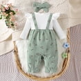 thumbnail image 2 of Emy Dola Newborn Baby Girl Clothes Ruffle Long Sleeve Romper One Piece Bowknot Jumpsuit Fall Winter Infant Outfits For 3-18 Months, 2 of 9