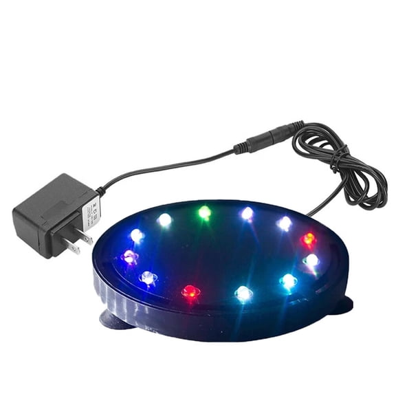 5 inch 12 LED Aquarium Bubble Light Air Stone, Fish Tank LED Air Bubbler Light Submersible Air Pump Bubble Stone Lamp for Turtle Fish Tank Decoration
