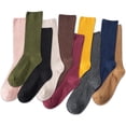 thumbnail image 7 of Women Crew Socks Solid Color Cotton Dress Socks for Women Girls Ladies 10 Pairs, 7 of 7
