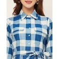 thumbnail image 5 of Moomaya Long Sleeve Spread Collar Shirt Cotton Dress -Women's Casual Shirt Dress, 5 of 9