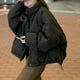 thumbnail image 4 of Parkas de manga larga para mujer, abrigo holgado de algodón grueso con cuello alto y pinzas, abrigo cálido de algodón para mujer, 4 of 8