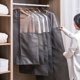 thumbnail image 2 of Fundas de ropa no tejidas, ropa, traje, chaqueta, abrigo, cubierta antipolvo, impermeable, organizador de ropa, 2 of 5