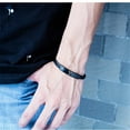 thumbnail image 3 of Minimalist LGBTQ Leather Bracelet - Transgender Symbol Bangel Wristband Trans Pride Rights Visibility Support Jewelry for Male Female Gender Identity Gifts, 8.26'', 3 of 7