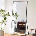 thumbnail image 2 of 71" x 24" Floor Mirror Rectangular Mirror Full Length Mirror Large Mirror with Stands Black, 2 of 8