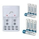 thumbnail image 1 of Cargador MITZU MC-210 con baterías recargables 4 AA + 4 AAA, 1 of 4