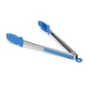 Tasty MIGHTY Tongs, Steel Reinforced Silicone Teeth, Safe for Non-Stick Surfaces, Royal Blue