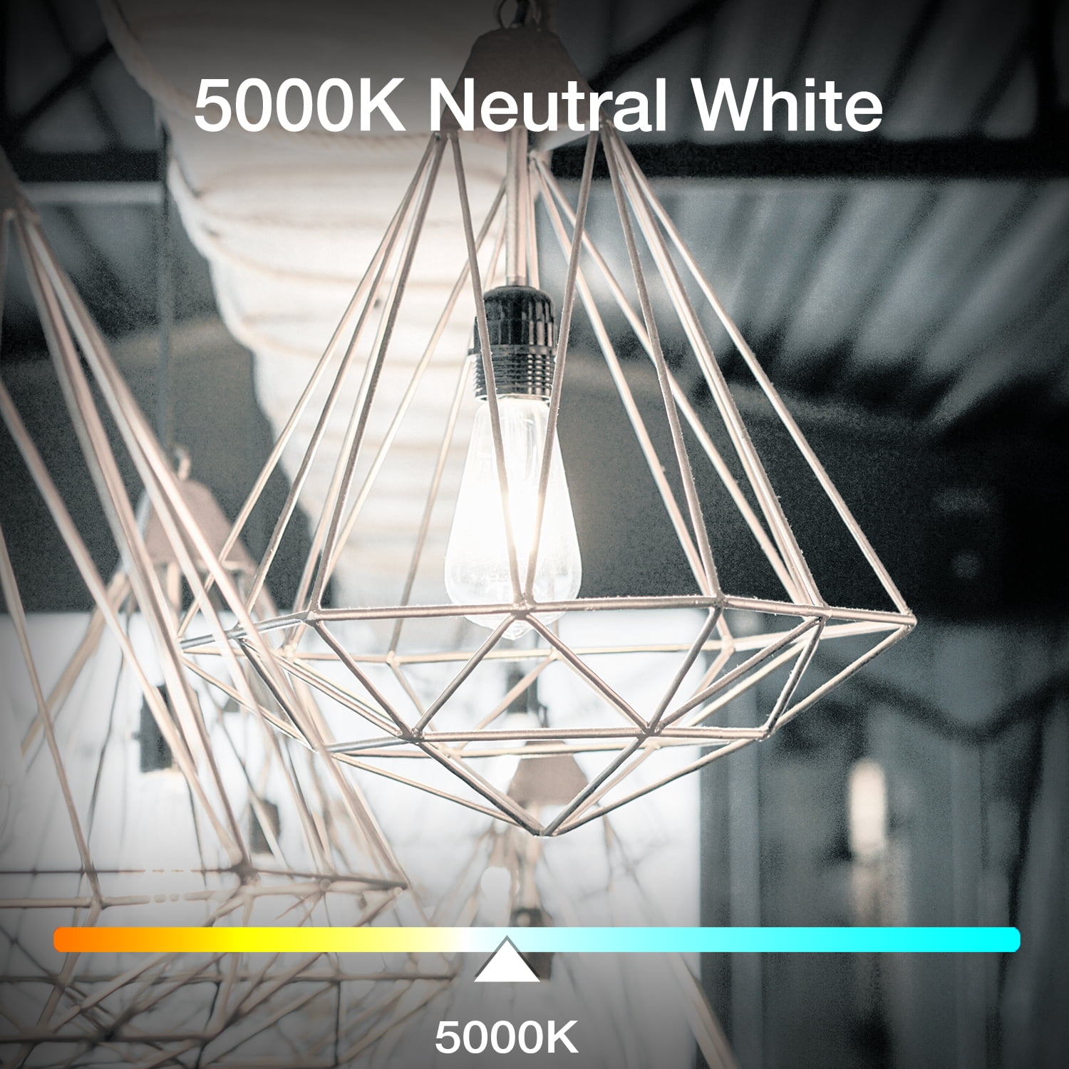 BOCOD Edison Light Bulbs 60W Equivalent, Dimmable Vintage LED Light Bulbs, E26 Medium Base, 5000K Daylight, ST58, 8W, 800LM, 80+ CRI, Antique Decorative Filament LED Bulb, Clear Glasses, 6 Pack