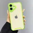 thumbnail image 1 of Luminous Neon Fluorescent Transparent Case For iPhone 16 Pro Max 15 14 13 12 11 XR XS X Camera Protection Soft Shockproof Cover Fluorescent Green For iPhone 14 Pro, 1 of 5