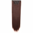 thumbnail image 1 of SHCKE 26" Straight Clip in Hair Extensions Fluffy and not Tangled 24" Wavy Curly Hair Extension Silky Full Head Clip in Hair Extension Synthetic Hair Pieces for Women, 1 of 5