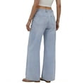 thumbnail image 4 of Sentmoon Jeans pour Femmes Jambe Grand Taille Mi-Haute Coupe Ajustée Jeans Jambe Grand Mode Décontractée Tendance Style Moderne Confortable Pantalon en Denim Classique Élégant Tenue Quotidienne pour Mode de Rue, 4 of 7