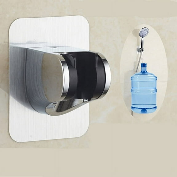 Bathroom Shower Head Holder Adjust No Drilling Bracket Mount Attachable Sticker