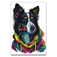 thumbnail image 3 of Hudo Wall Art - Funny Dog Canvas Poster for Kids' Room - Collie Dog colorful art print, Canvas Painting Puppy Artwork, Watercolor Artwork Print For Bedroom, 3 of 5