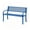 Blue, variant on SOLLED 2-Person Metal Garden Bench, Heavy Duty Steel Patio Seating 790 Lbs Capacity, Weather Resistant Black with Geometric Backrest for Yard, Deck, Entryway,Black