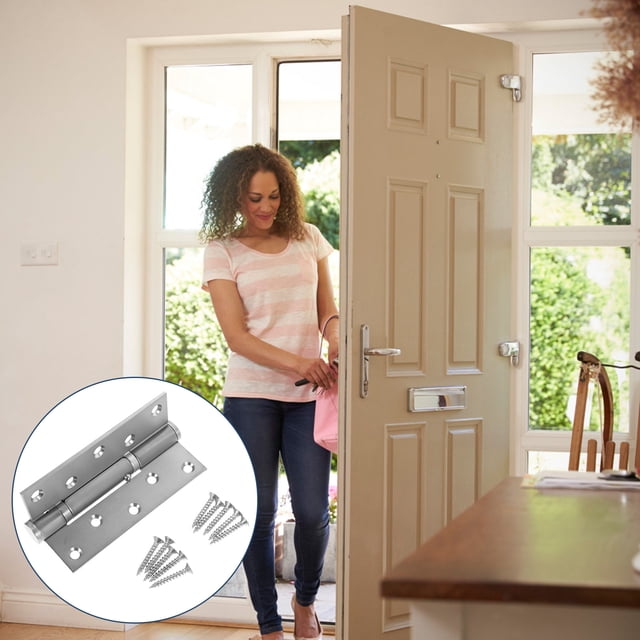 ADDHAT 1Jgo Bisagras Para Puertas De Inoxidable Autocierre Con Y Alta Resistencia Para Hogar