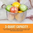 thumbnail image 2 of U.S. Kitchen Supply Stainless Steel 3 Quart Wide Rim Mesh Net Strainer Basket with Resting Feet and Wide Handles, 2 of 5