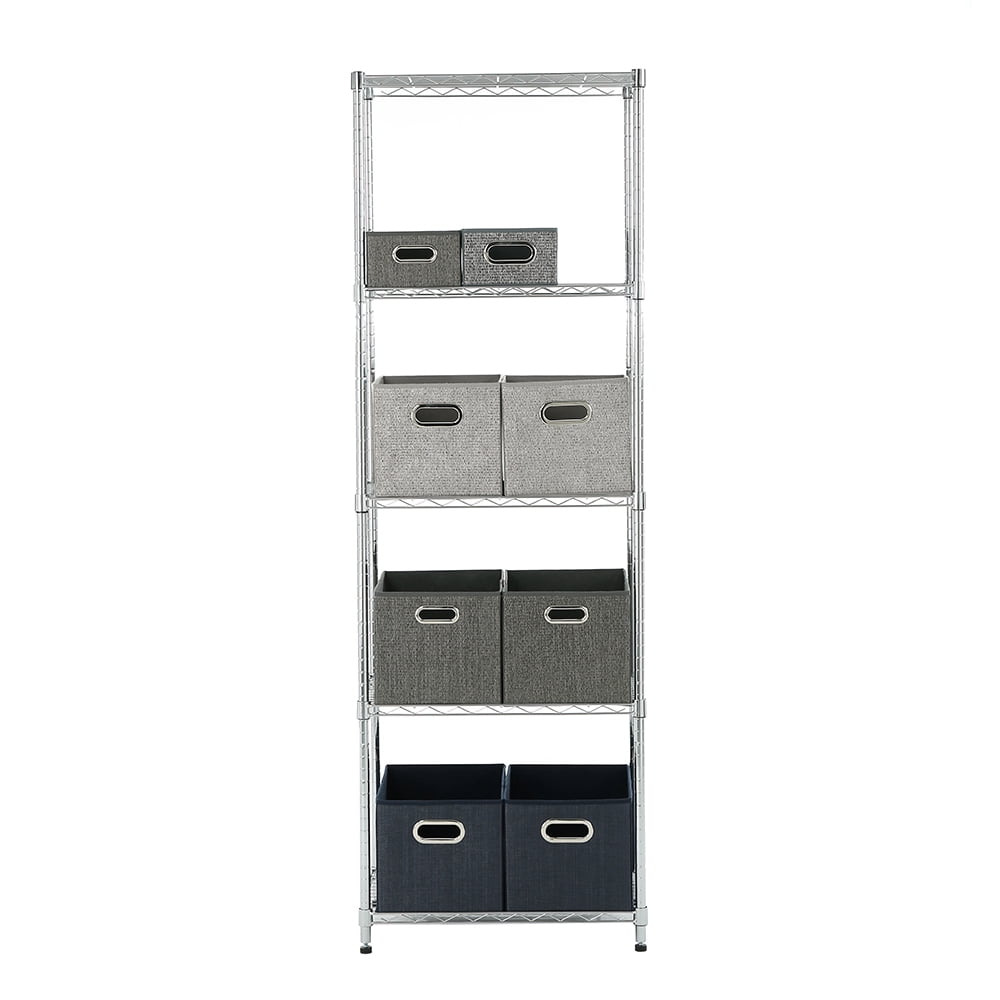 5 tier chrome shelving 15.7x23.6x71.4in