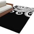 thumbnail image 6 of Black White Octopus Area Rug 4x6 Washable Rug Non Slip Coastal Ocean Animals Nautical Large Area Rug Indoor Floor Carpet for Entryway Bedroom Kitchen Living Room Home Office Dining Room Nursery, 6 of 8
