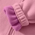 thumbnail image 5 of Girls Polar Fleece Jacket Fuzzy Sherpa Zip Up Stand Collar Coat Fall Winter Warm Outwear with Pockets for Kids 3-12 Years, 5 of 6