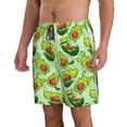 thumbnail image 2 of Salouo Avocado color cute animals Pattern Swim Trunks for Men,Men's Hawaiian Bathing Suit Swimsuits Quick Dry Swimming Board Shorts Beach Shorts with Pockets-Small, 2 of 6