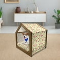 thumbnail image 3 of Vegetable Pet House, Tomatoes and Carrots on Cream Toned Background Agriculture Farming Themed Pattern, Outdoor & Indoor Portable Dog Kennel with Pillow and Cover, 5 Sizes, Multicolor, by Ambesonne, 3 of 5