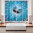 thumbnail image 2 of Ambesonne Mardi Gras Kitchen Curtains, Colorful Dots Swirls, 55"x39", Multicolor, 2 of 3