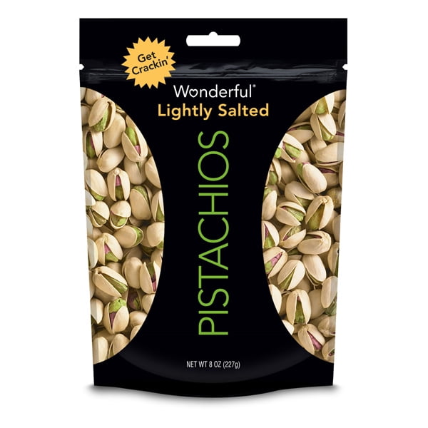 Wonderful Lightly Salted Pistachios 8 oz Pouches - Pack of 1 - Walmart.com