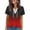 #0394-Red, variant on Uootdi Women's Tees Round Neck Short Sleeve Lace Up Gradient Print Tops Casual Street Style Soft Stretchy Relaxed Fit Tees Gift