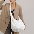 thumbnail image 4 of Bolso Hombro Acolchado para Mujer Bolso Bandolera Acolchado E Hinchado Bolso Compras (blanco), 4 of 9