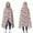 Gray Christmas Santa-1, variant on Wearable Blanket,Dark Christmas Tree and Gift Pattern Hooded Wearable Flannel Blanket for Adults & Teens,Winter Poncho Shawl Wrap Cape Cozy Anti-Pill,50"x60"