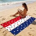 thumbnail image 4 of BZPIZ 4th of July Beach Towels, Red/White/Blue, Highly Absorbent, Quick Dry, Sand Free Lightweight Beach Towel Beach Essentials for Beach Bath Pool Summer & Vacation Independence Day Decorations, 4 of 6