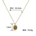 thumbnail image 1 of Zhuge Colgante de collar hecho a mano, collar con colgante de piedra natural vintage (marrón), 1 of 2