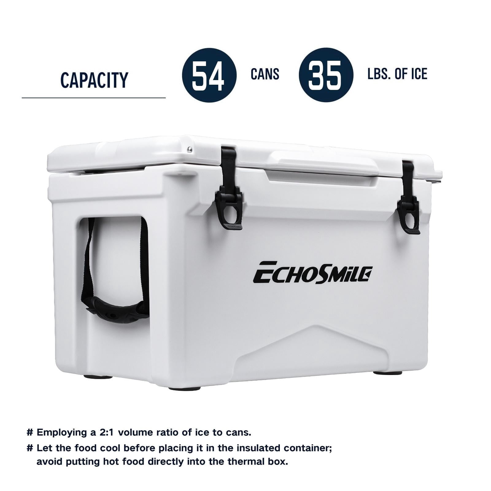 Glavbiku 35 Quart Protale Warming Box,Rotomolded Cooler,Ice Chest Cooler for Camping,White
