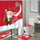 thumbnail image 4 of Cortinas de Ducha para Baño Impreso Impermeable Cortina de Ducha de Poliéster Conjunto de Cuatro Piezas con Almohadillas Absorbentes, 4 of 4