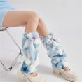 thumbnail image 3 of ZPAQI Elegant Plush Leg Covers for Daily Sweet Balls Bows Leg Warmers Long Socks, 3 of 11