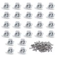 thumbnail image 1 of Luomorgo Cierres para gabinete, paquete de 24, doble rodillo, color plata, 1 of 5