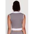 thumbnail image 5 of Womens Stylish Contrast Trim Cropped Polo Top, 5 of 5