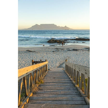 Bloubergstrand Beach with Table Mountain in Background. Cape Town, Western Cape, South Africa Print Wall Art By Peter (Best Hostels In Cape Town)