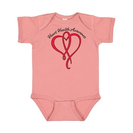 

Inktastic Heart Health Awareness Red Heart Ribbon Gift Baby Boy or Baby Girl Bodysuit