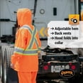 thumbnail image 5 of Pioneer Hi Vis Waterproof Heavy Duty Rainsuit - Hooded Rain Jacket and Bib Pants - 210D Oxford Poly/PVC - Orange, 5 of 9