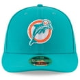 thumbnail image 2 of Men's New Era Aqua Miami Dolphins Omaha Throwback Low Profile 59FIFTY Fitted Hat, 2 of 5
