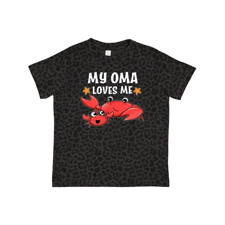 

Inktastic My Oma Loves Me- Cute Crab Family Gift Toddler Boy or Toddler Girl T-Shirt